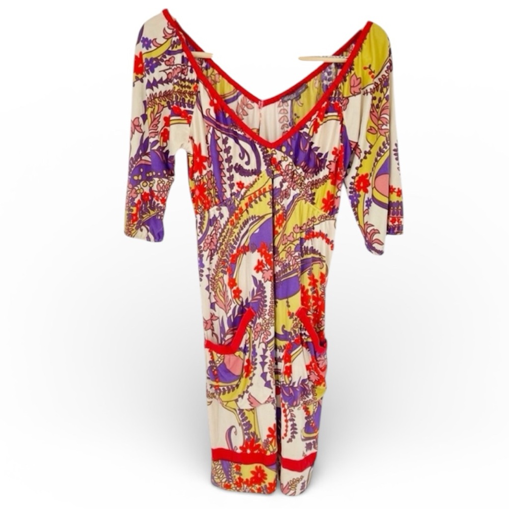Hale bob‎ y2k Vintage Silk Boho Stretchy Comfy Dress Small